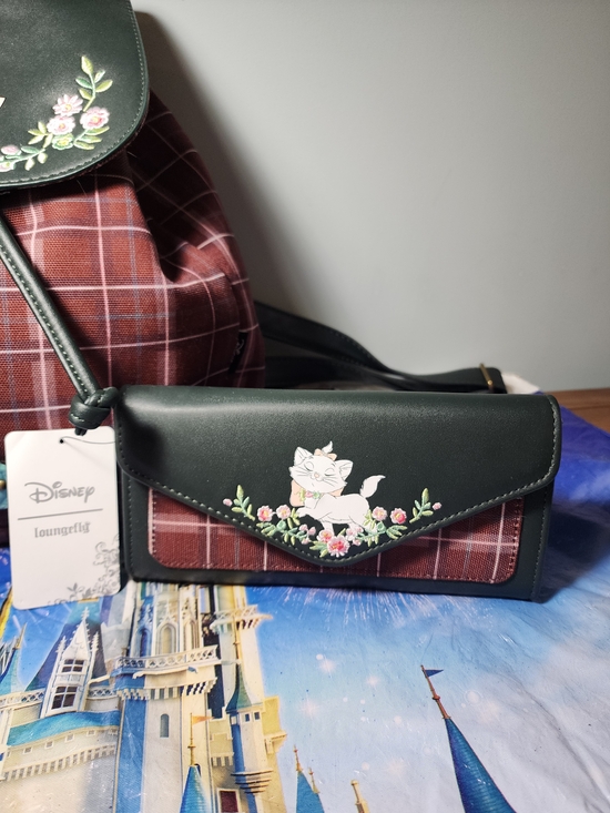 NWT Loungefly Aristocats Plaid Rucksack Marie & Matching Wallet main image 4